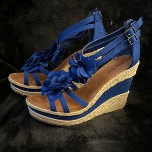 Nine West Royal Blue Wedge sandals